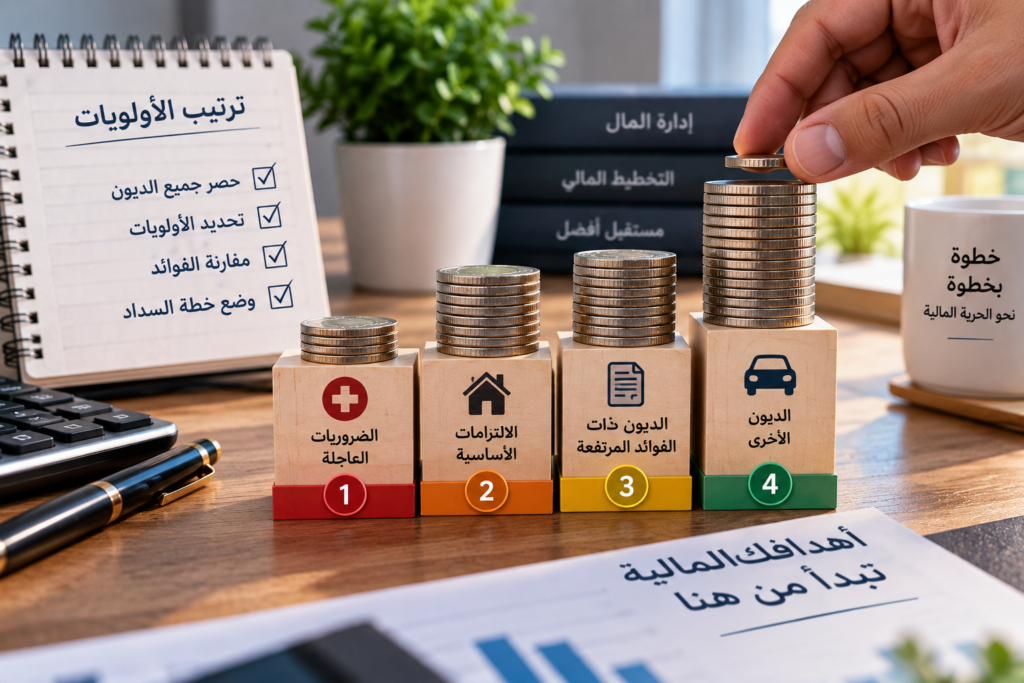 ترتيب الديون حسب الأولوية وتحديد الالتزامات التي تبدأ بسدادها