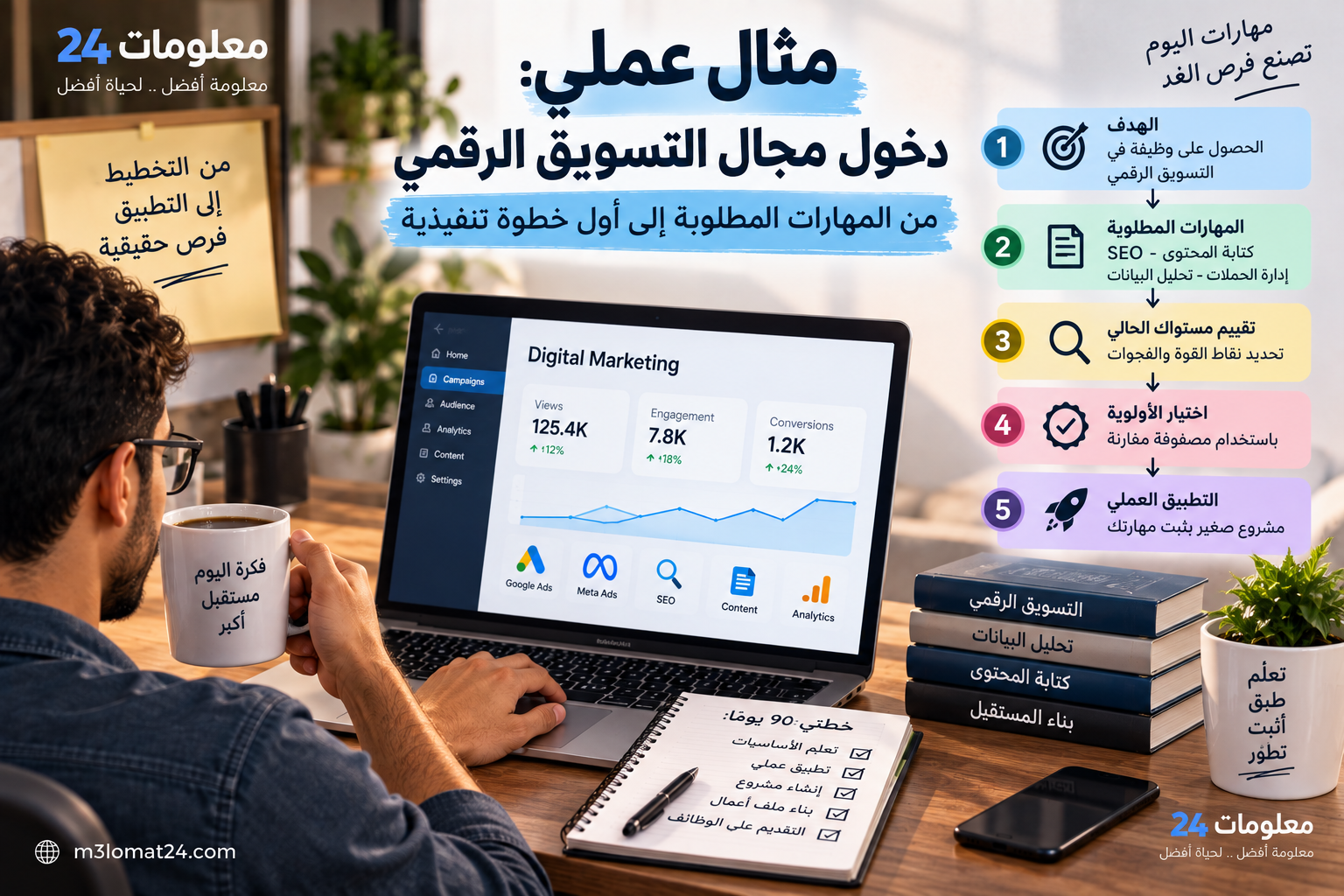 مثال عملي لاختيار مهارة في التسويق الرقمي