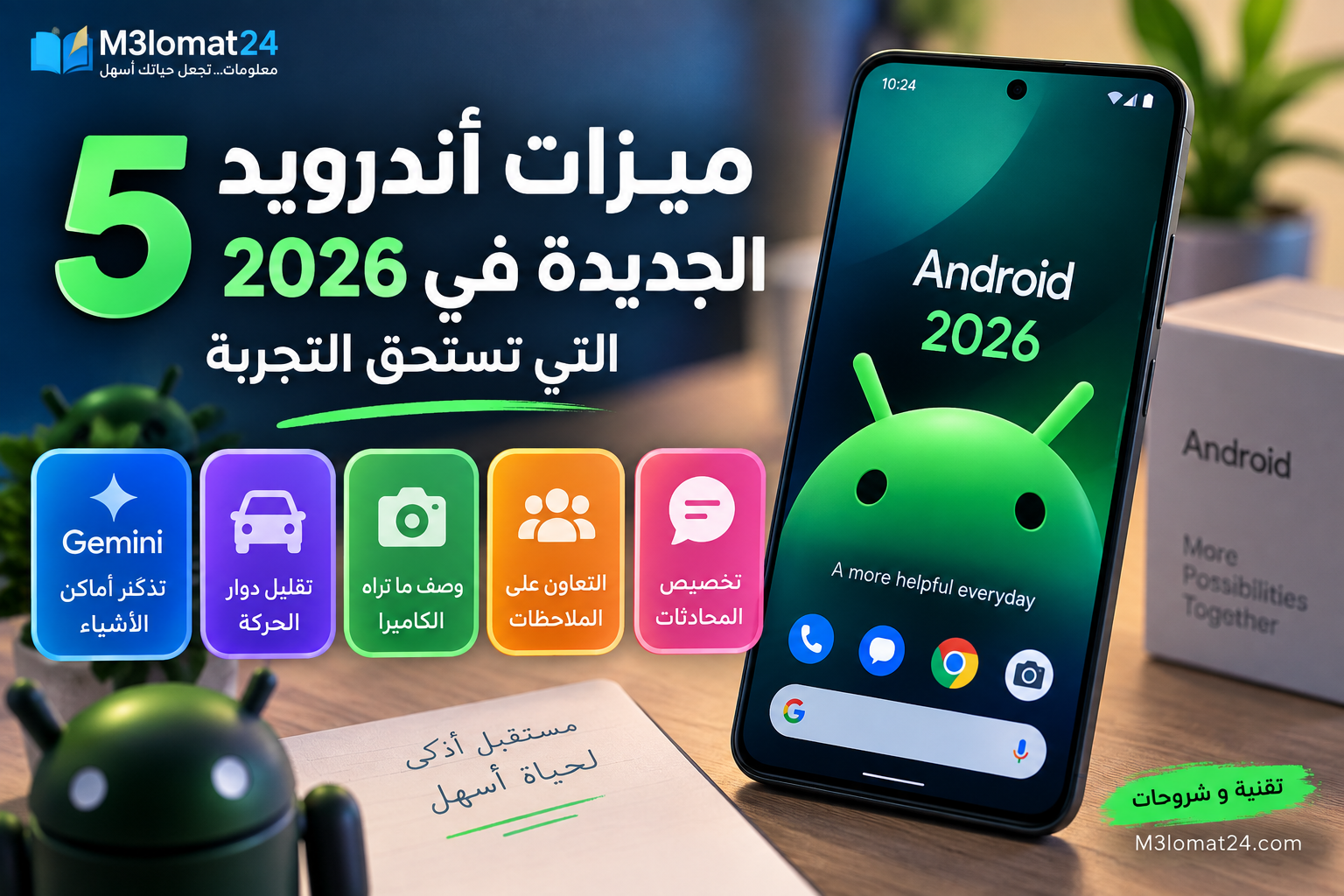 5 ميزات أندرويد الجديدة في 2026 وتحسينات الهاتف